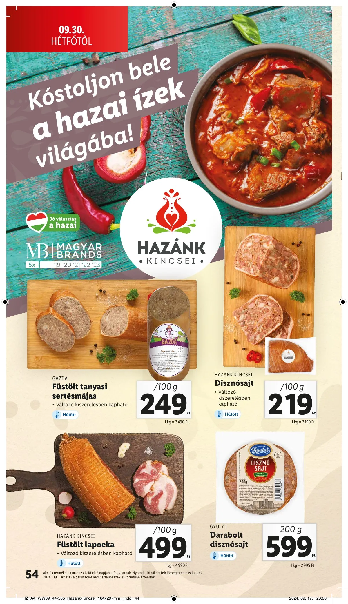 Lidl akciós újság 09.26–10.02 – 54. oldal