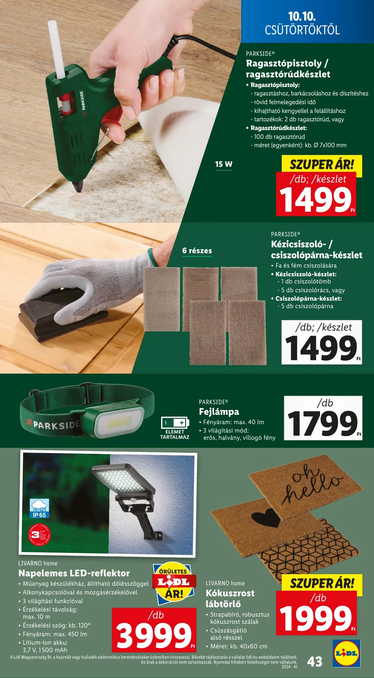 Lidl akciós újság 10.10–10.16 – 43. oldal