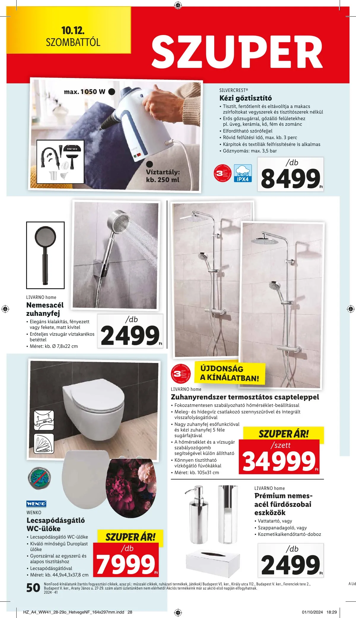 Lidl akciós újság 10.10–10.16 – 50. oldal