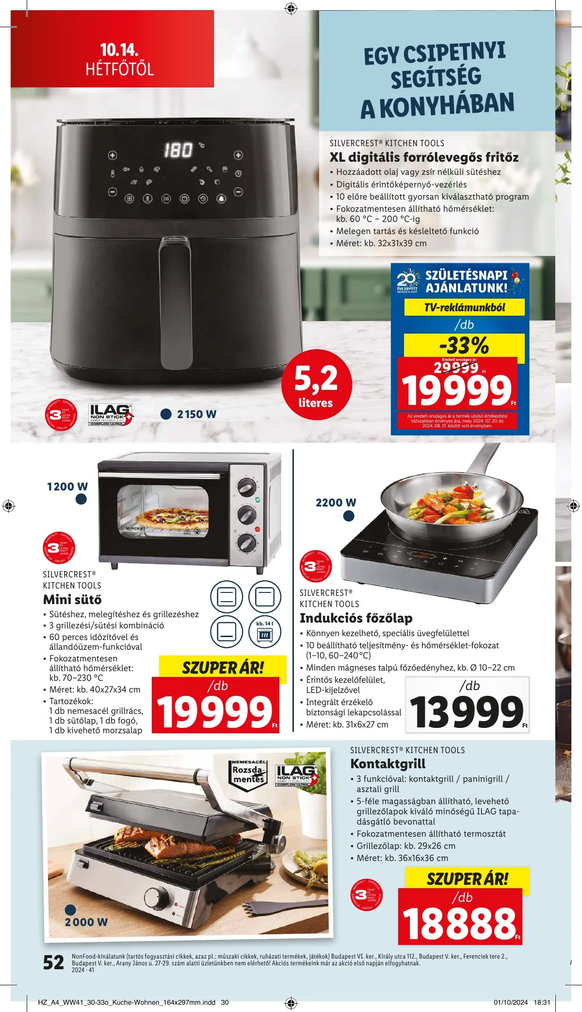 Lidl akciós újság 10.10–10.16 – 52. oldal