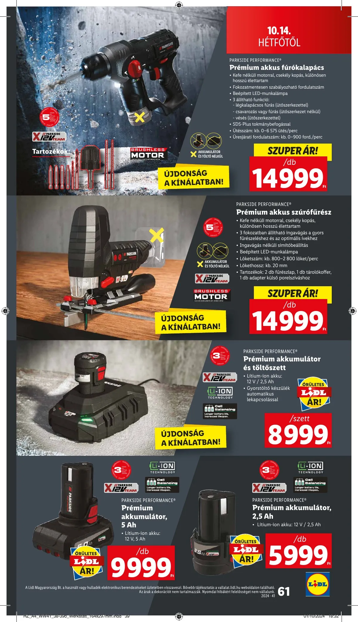 Lidl akciós újság 10.10–10.16 – 61. oldal