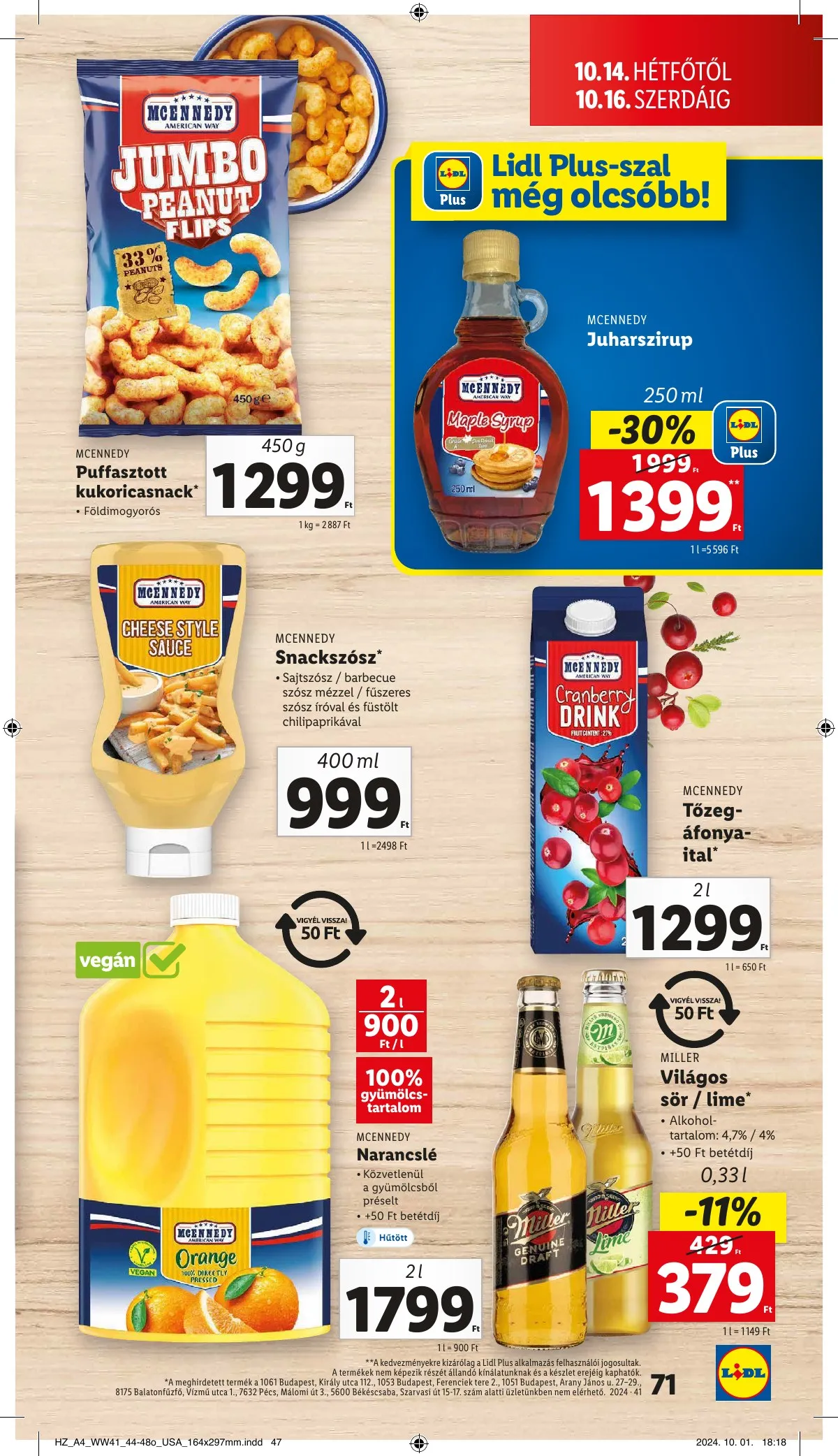 Lidl akciós újság 10.10–10.16 – 71. oldal