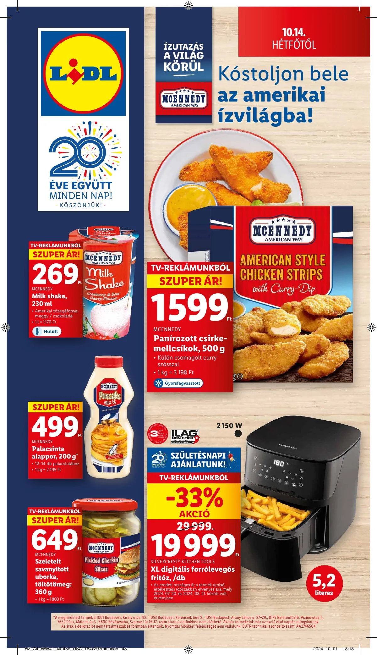 Lidl akciós újság 10.10–10.16 – 72. oldal