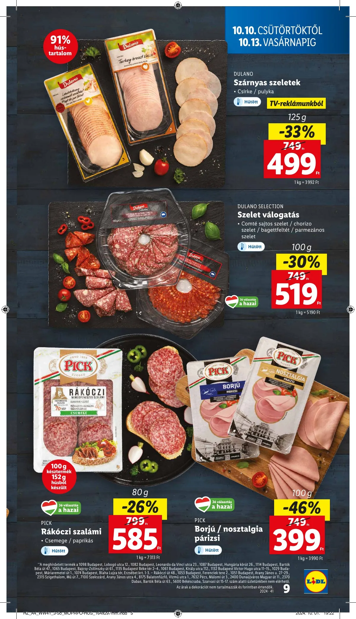 Lidl akciós újság 10.10–10.16 – 9. oldal