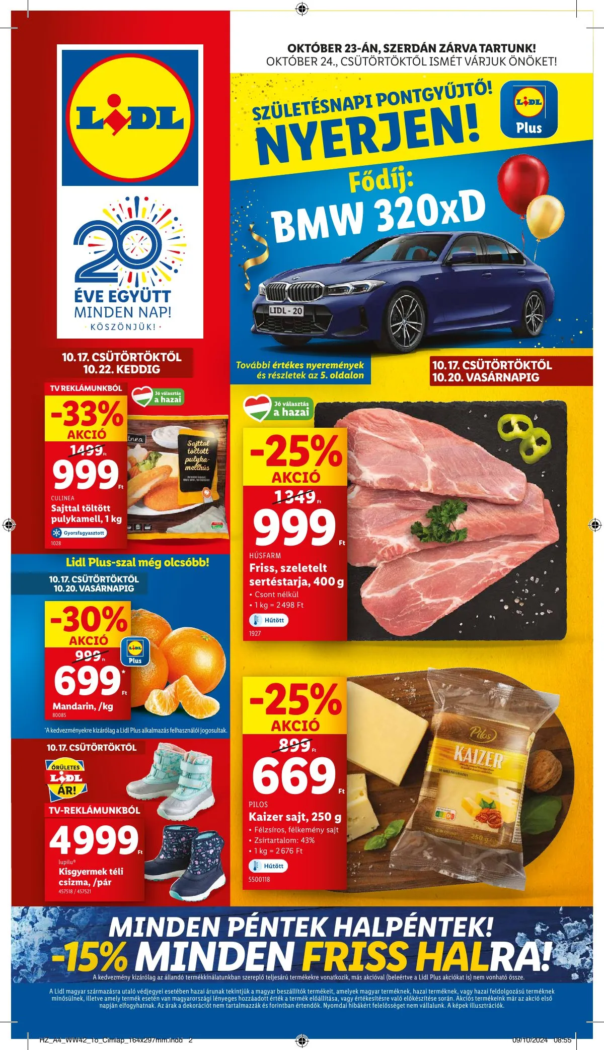 Lidl akciós újság 10.17–10.22