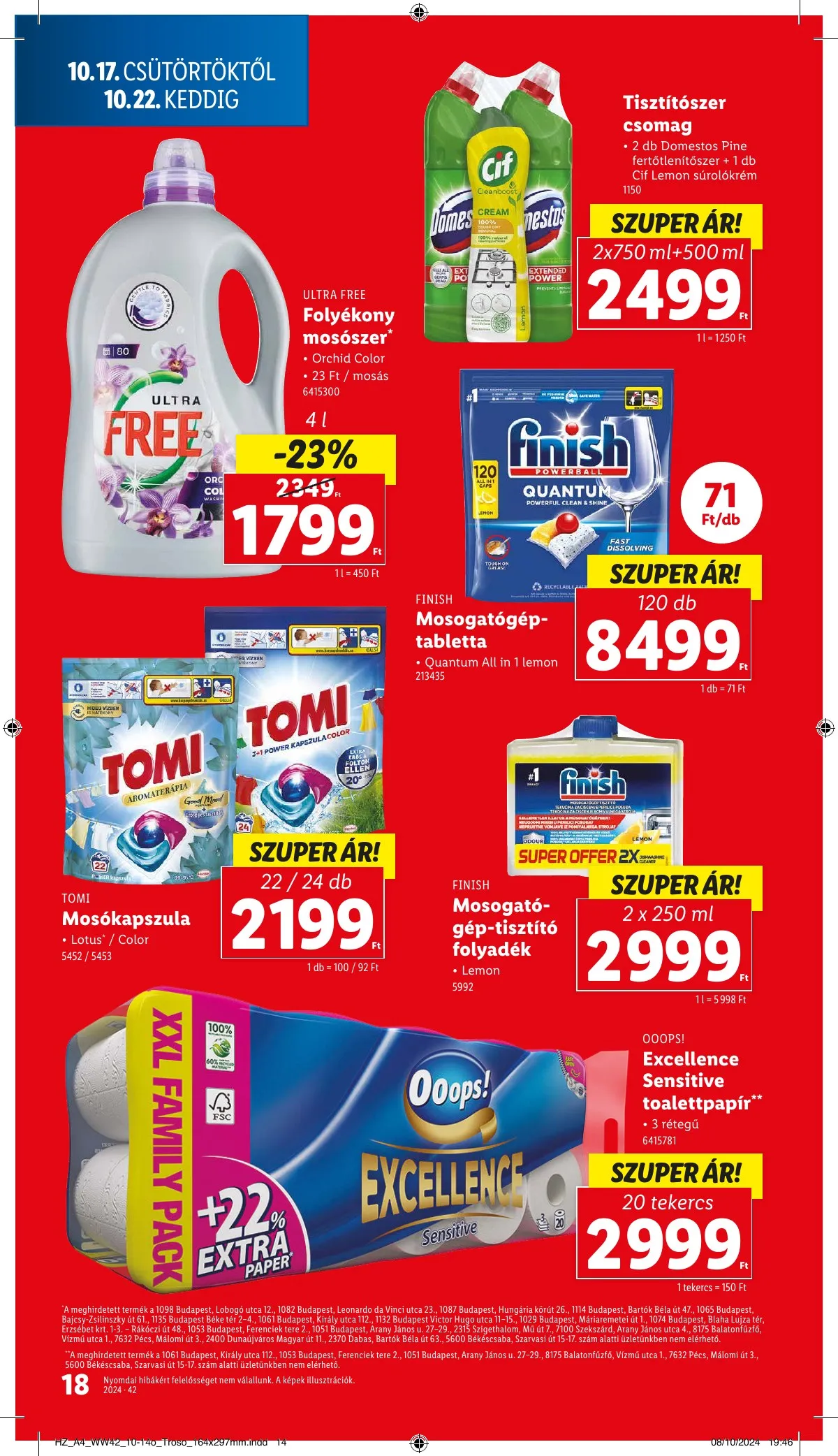 Lidl akciós újság 10.17–10.22 – 18. oldal
