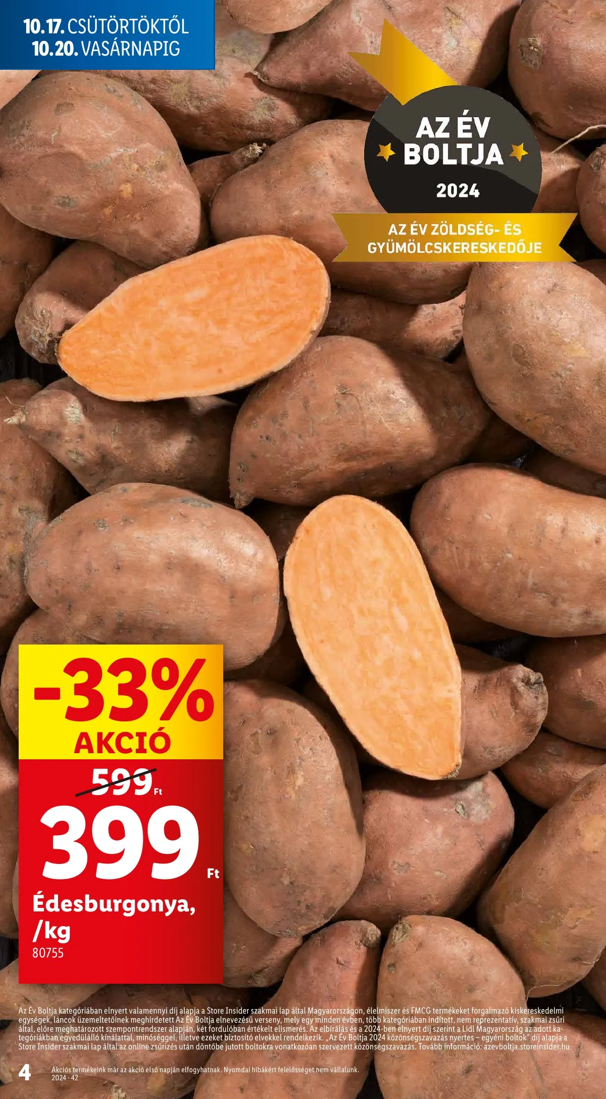 Lidl akciós újság 10.17–10.22 – 4. oldal