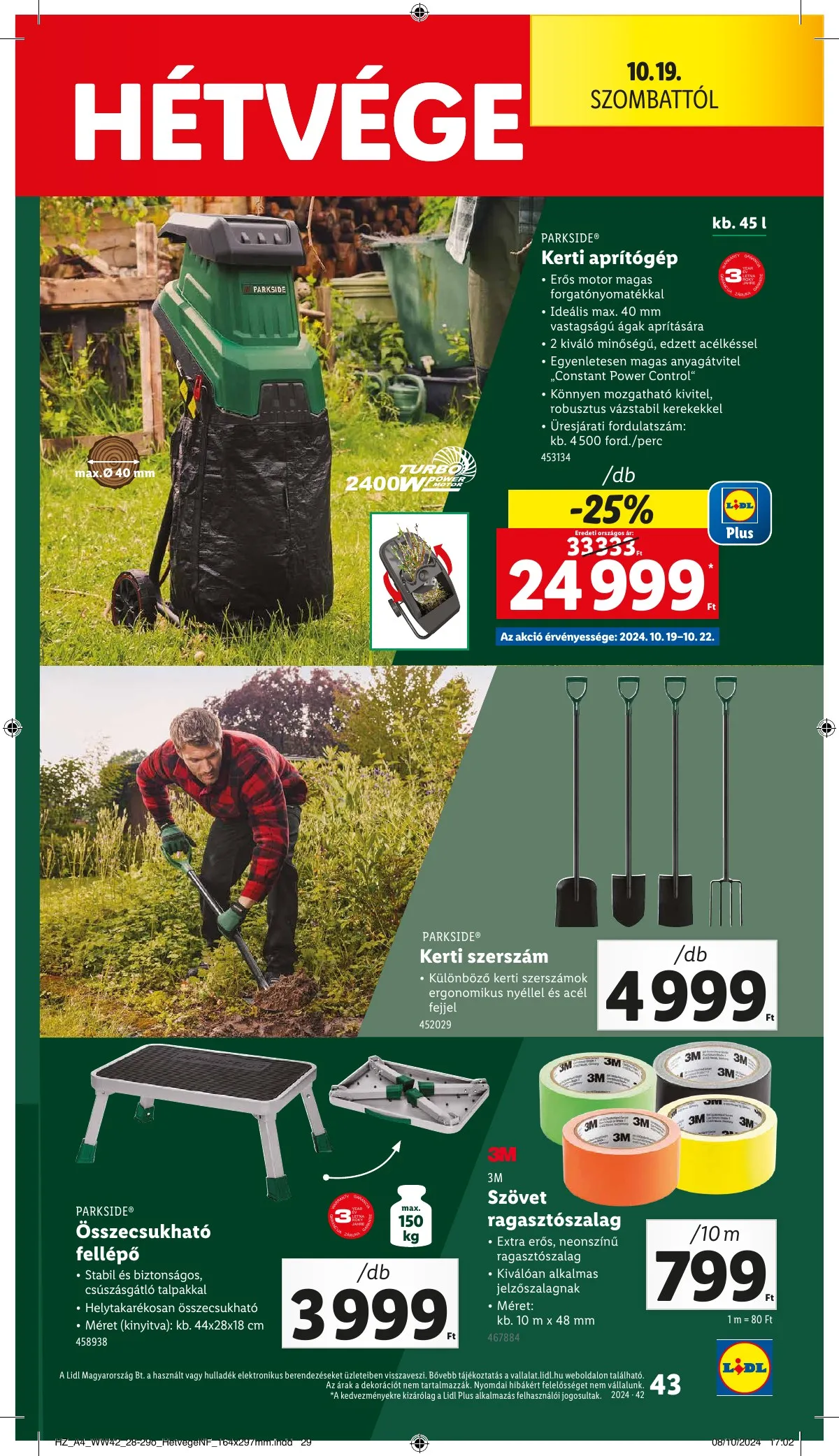 Lidl akciós újság 10.17–10.22 – 43. oldal
