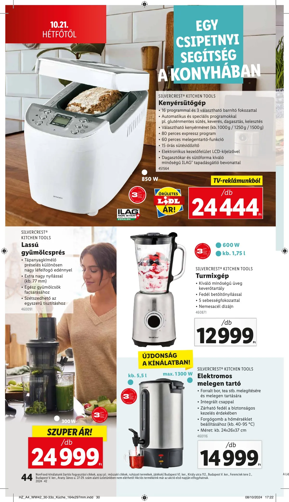 Lidl akciós újság 10.17–10.22 – 44. oldal
