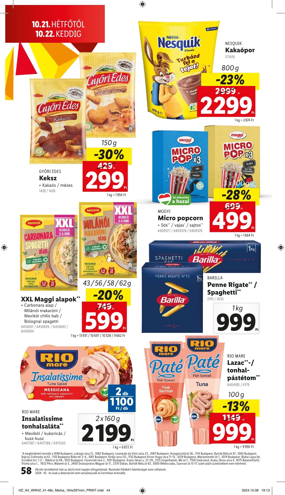 Lidl akciós újság 10.17–10.22 – 58. oldal