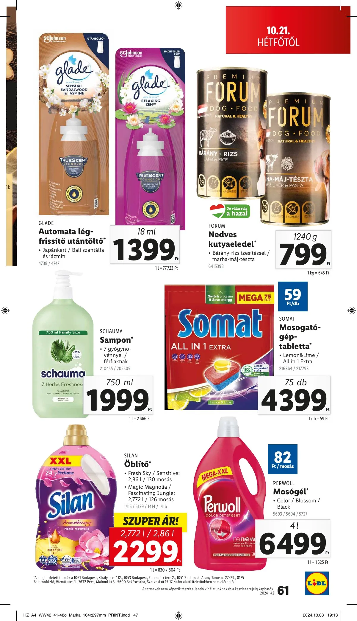 Lidl akciós újság 10.17–10.22 – 61. oldal