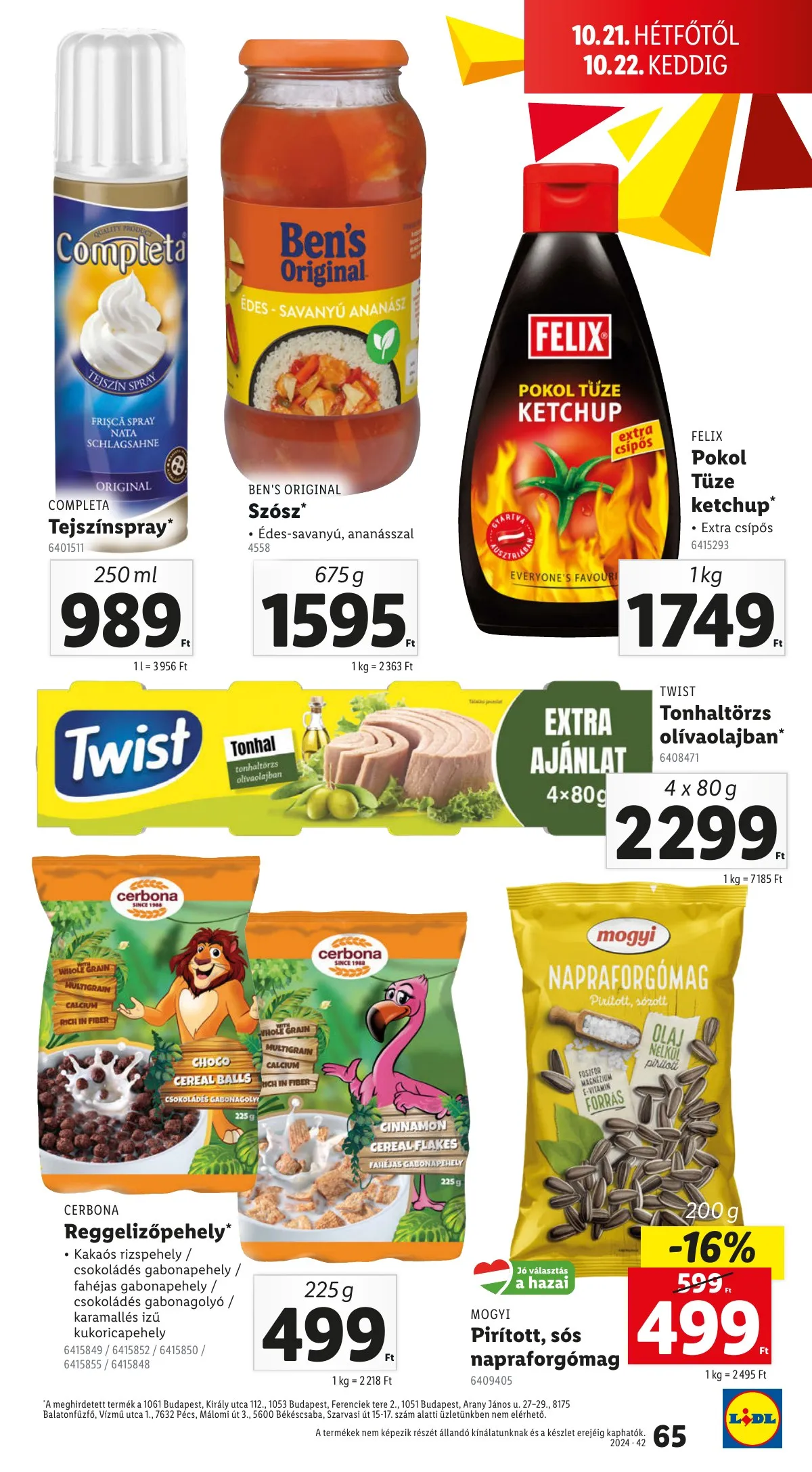 Lidl akciós újság 10.17–10.22 – 65. oldal