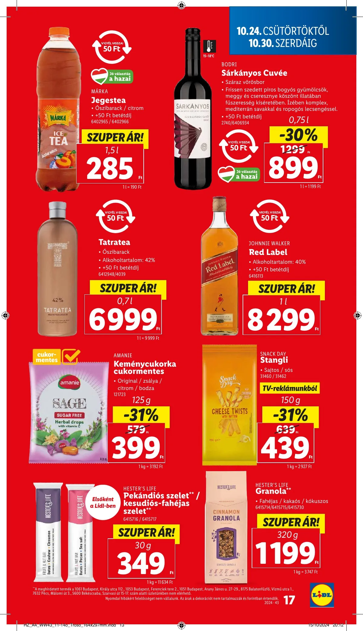 Lidl akciós újság 10.24–10.30 – 17. oldal