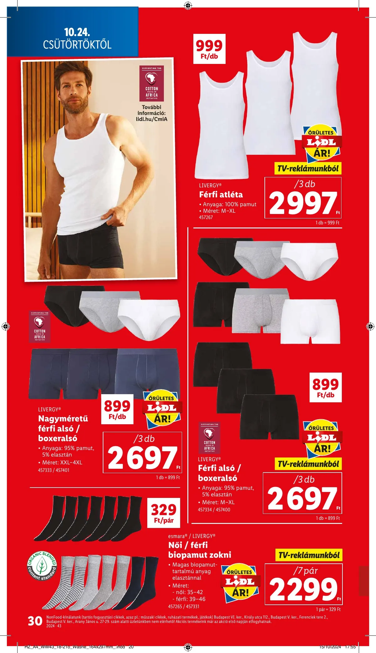 Lidl akciós újság 10.24–10.30 – 30. oldal