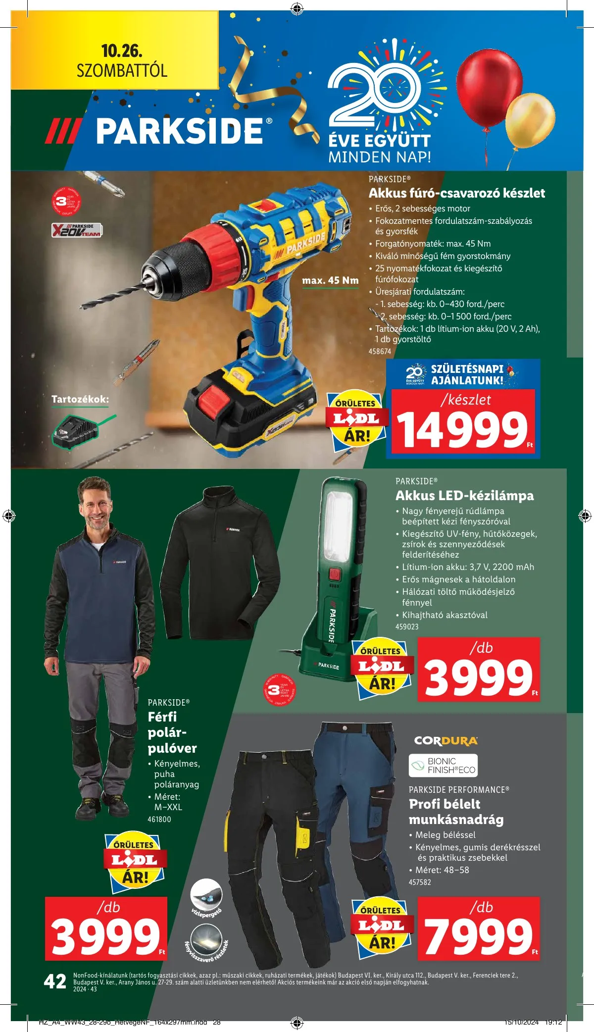 Lidl akciós újság 10.24–10.30 – 42. oldal