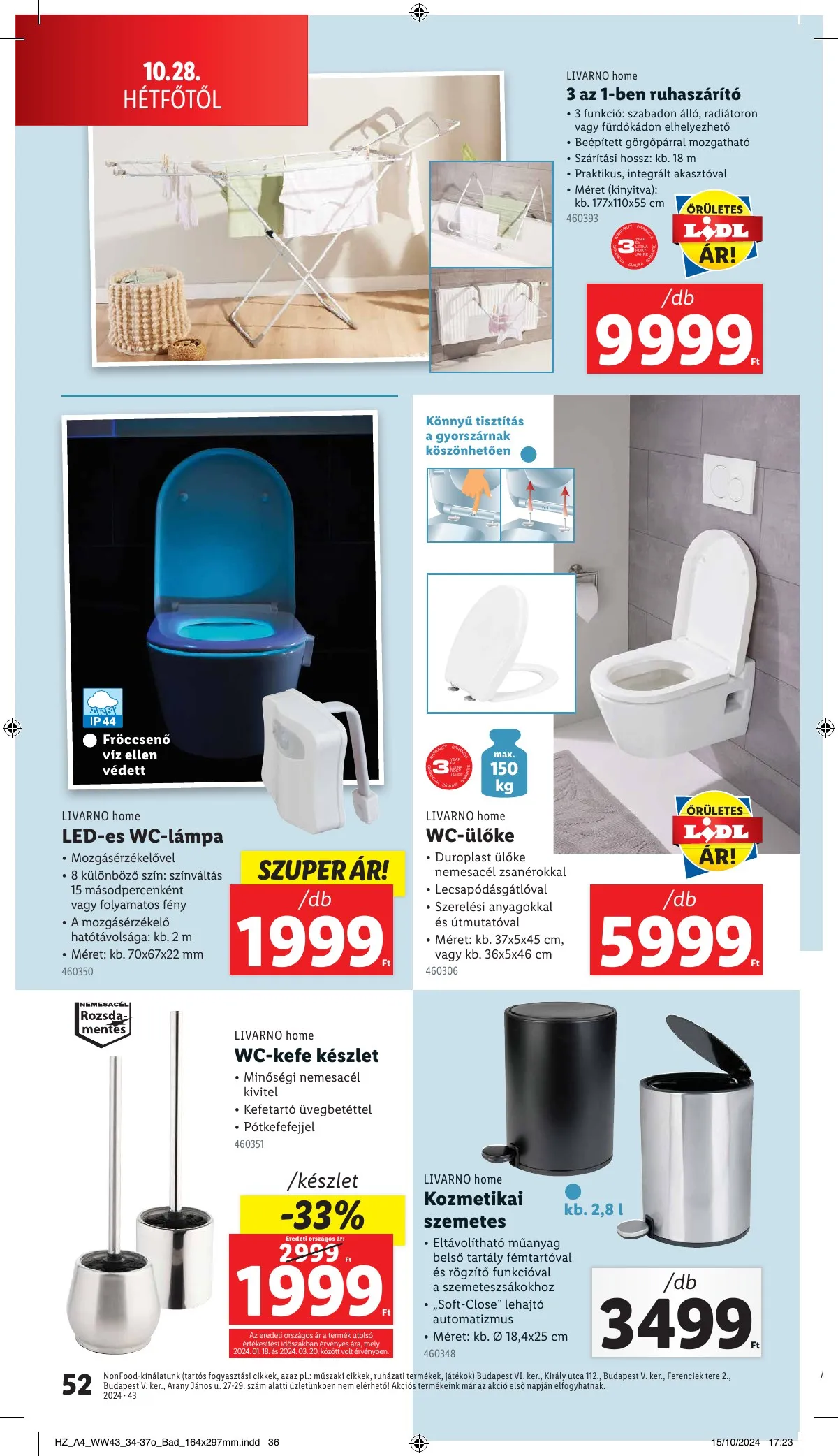 Lidl akciós újság 10.24–10.30 – 52. oldal