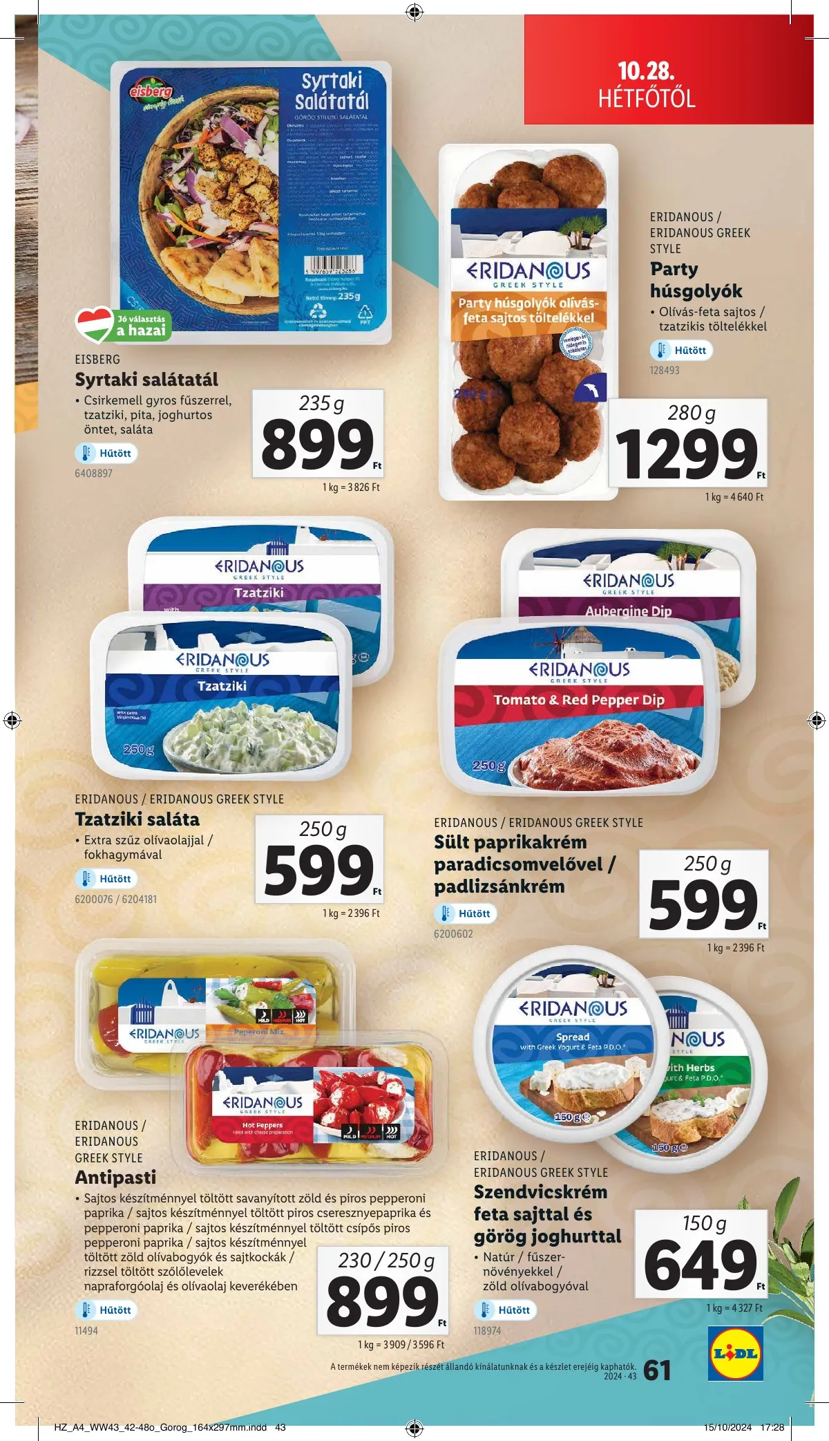 Lidl akciós újság 10.24–10.30 – 61. oldal