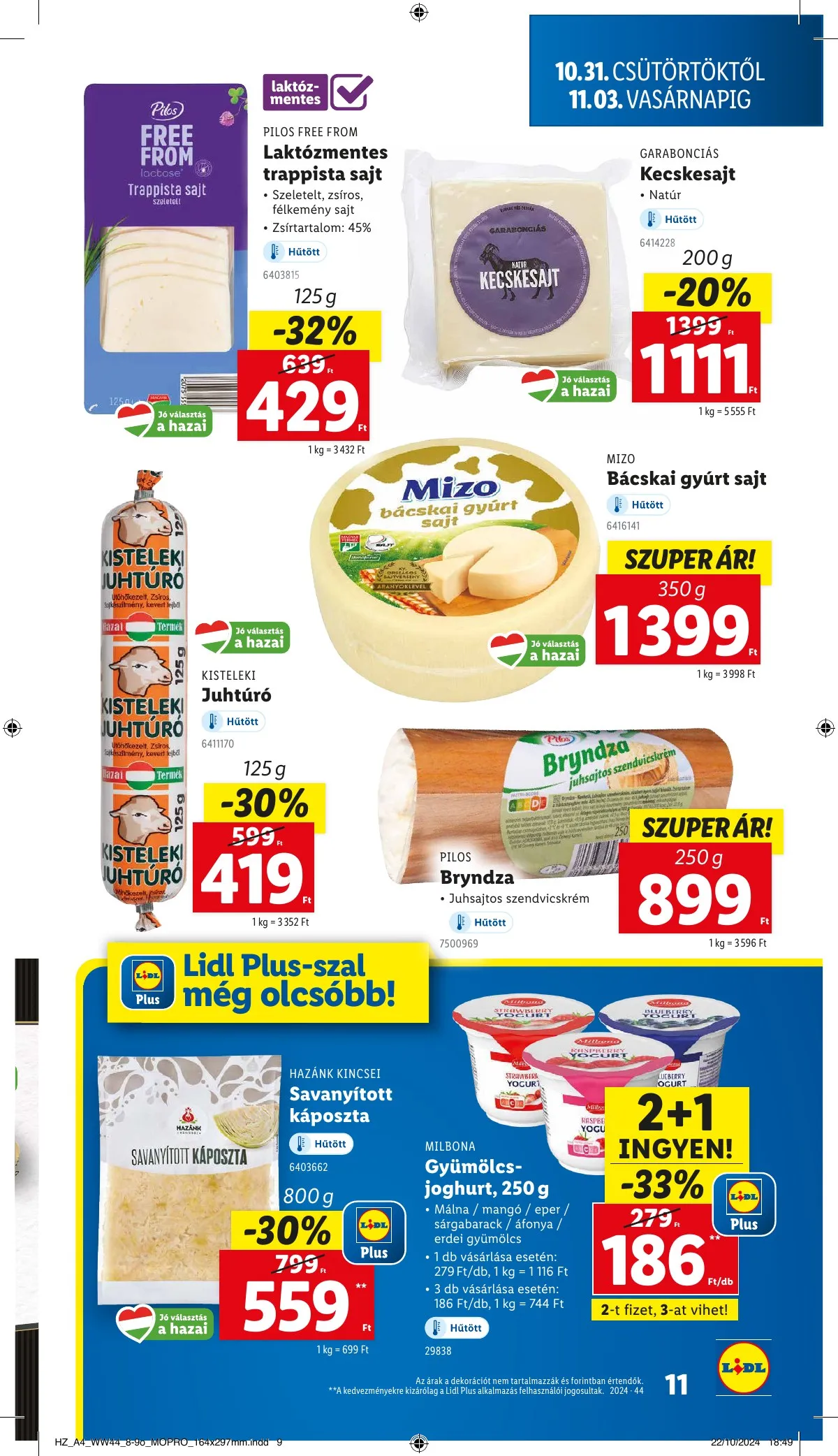 Lidl akciós újság 10.31–11.06 – 11. oldal