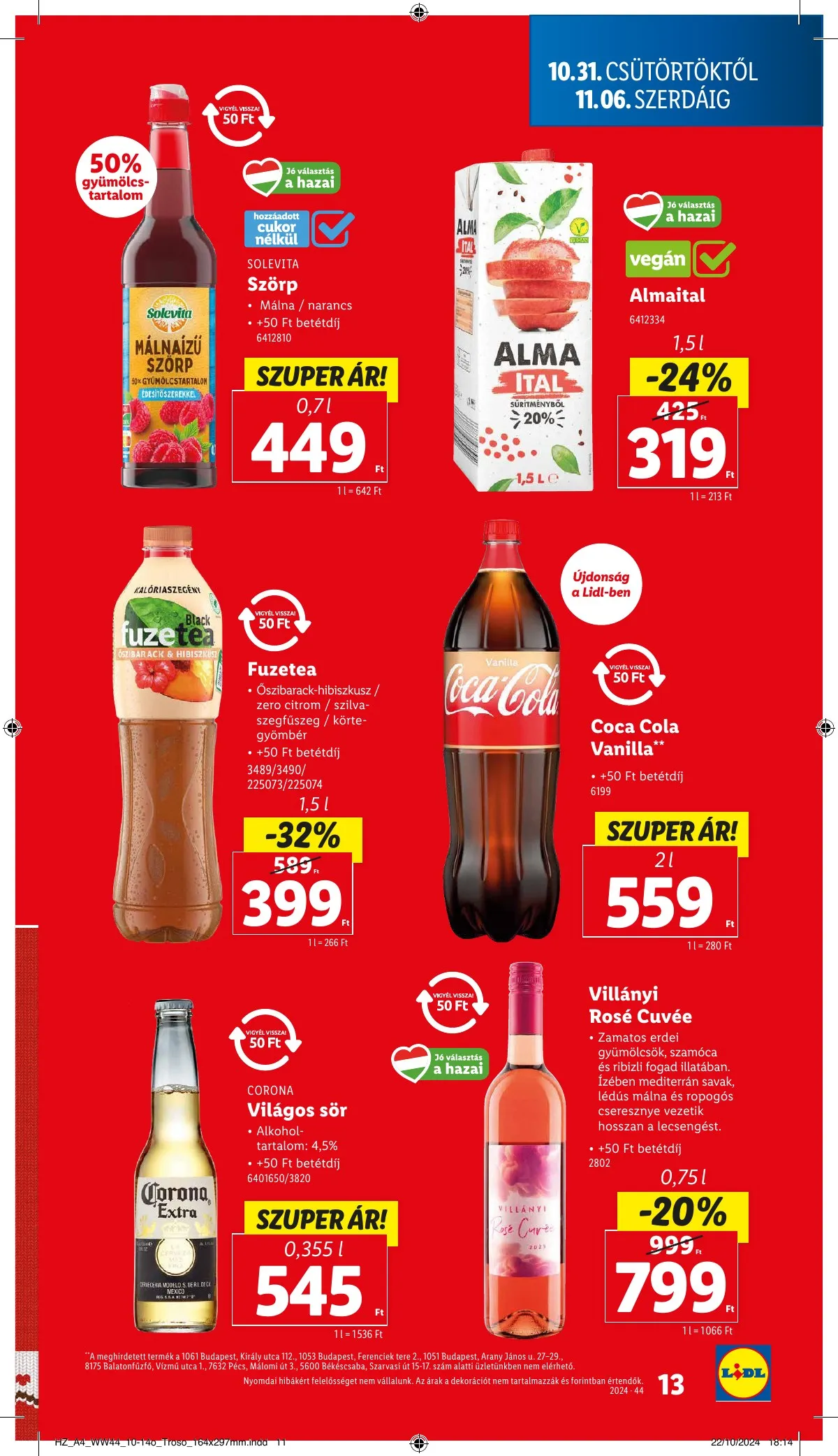 Lidl akciós újság 10.31–11.06 – 13. oldal