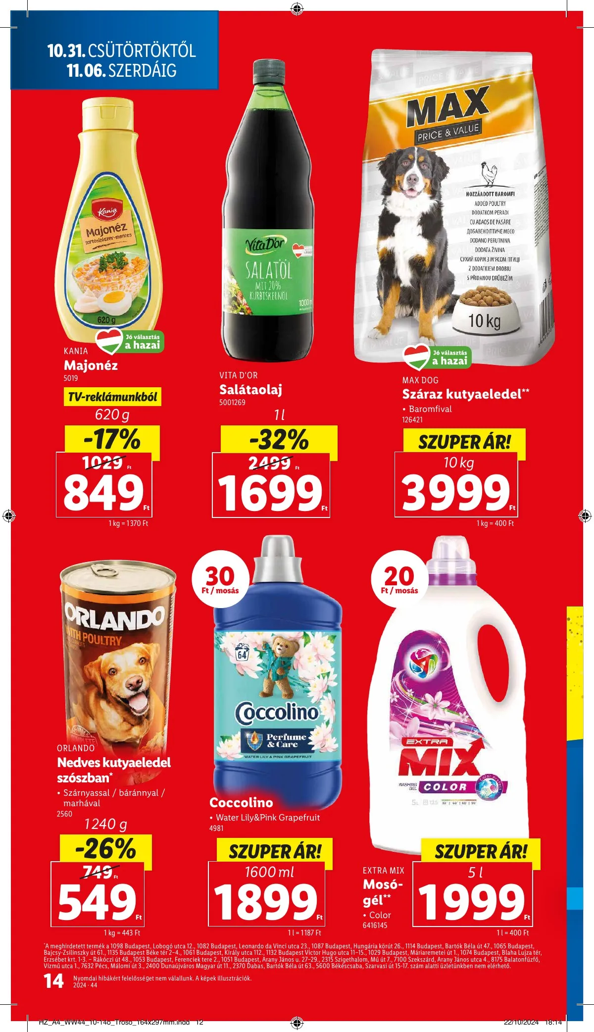 Lidl akciós újság 10.31–11.06 – 14. oldal