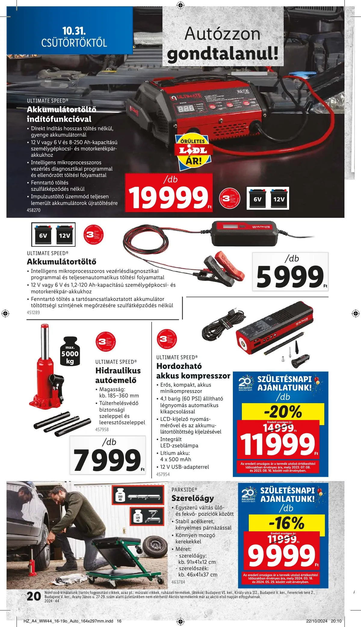 Lidl akciós újság 10.31–11.06 – 20. oldal