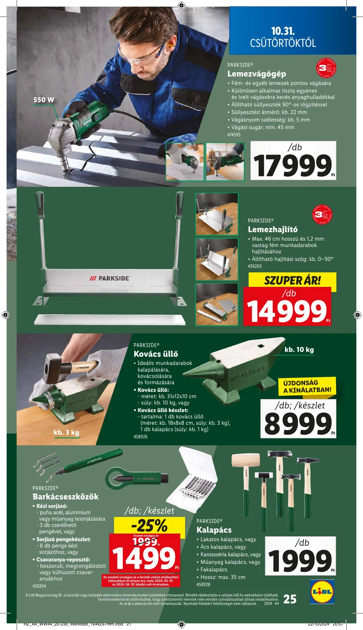 Lidl akciós újság 10.31–11.06 – 25. oldal