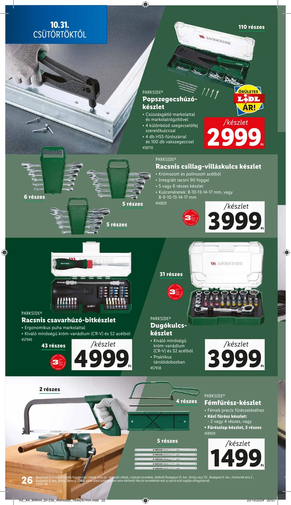 Lidl akciós újság 10.31–11.06 – 26. oldal