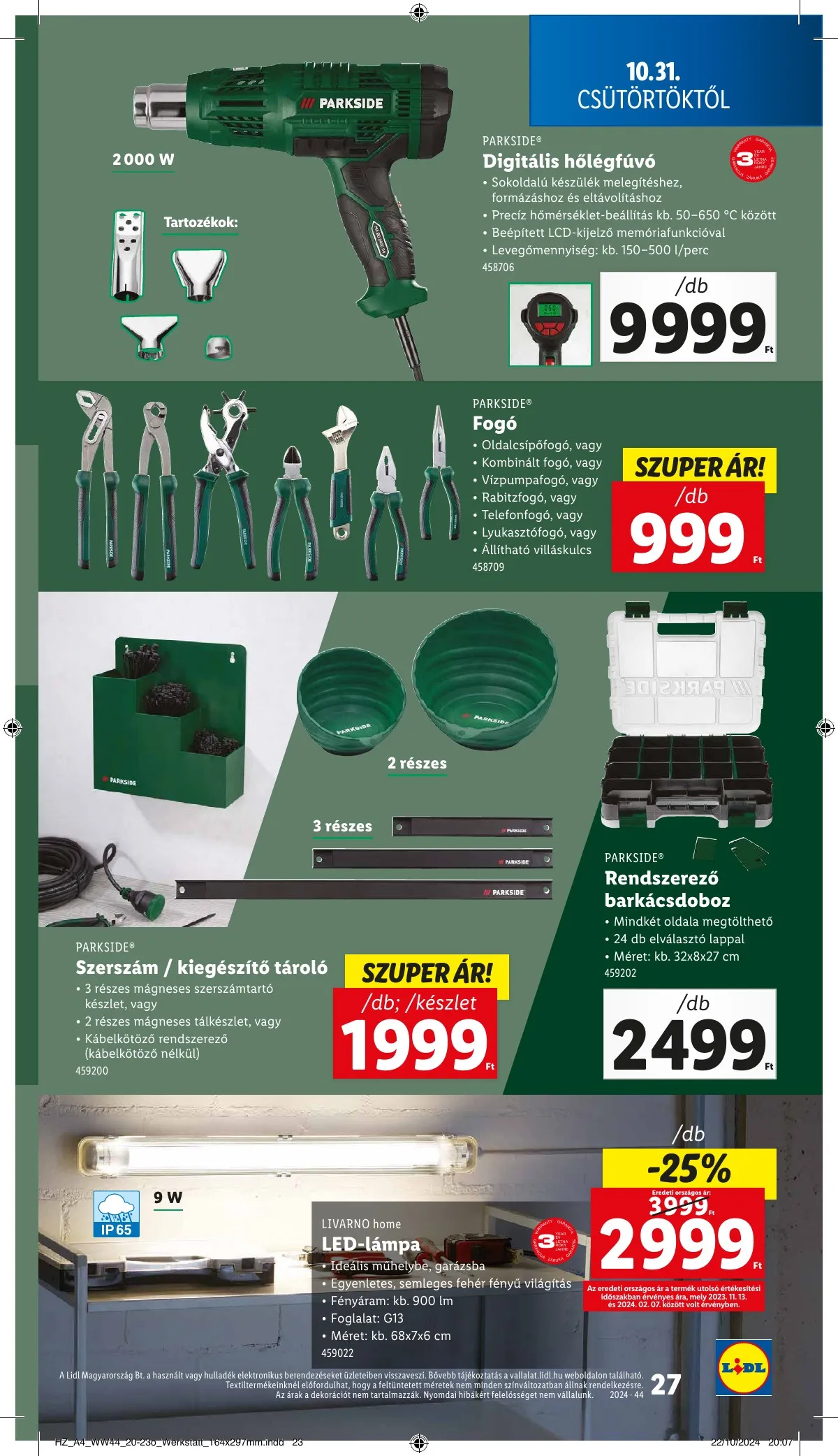 Lidl akciós újság 10.31–11.06 – 27. oldal