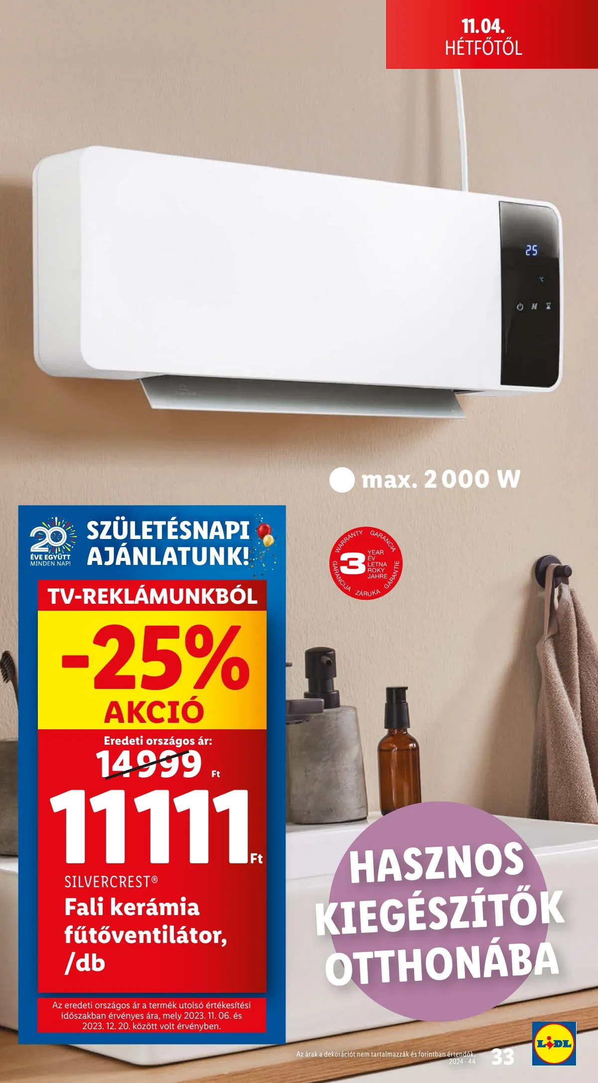 Lidl akciós újság 10.31–11.06 – 33. oldal
