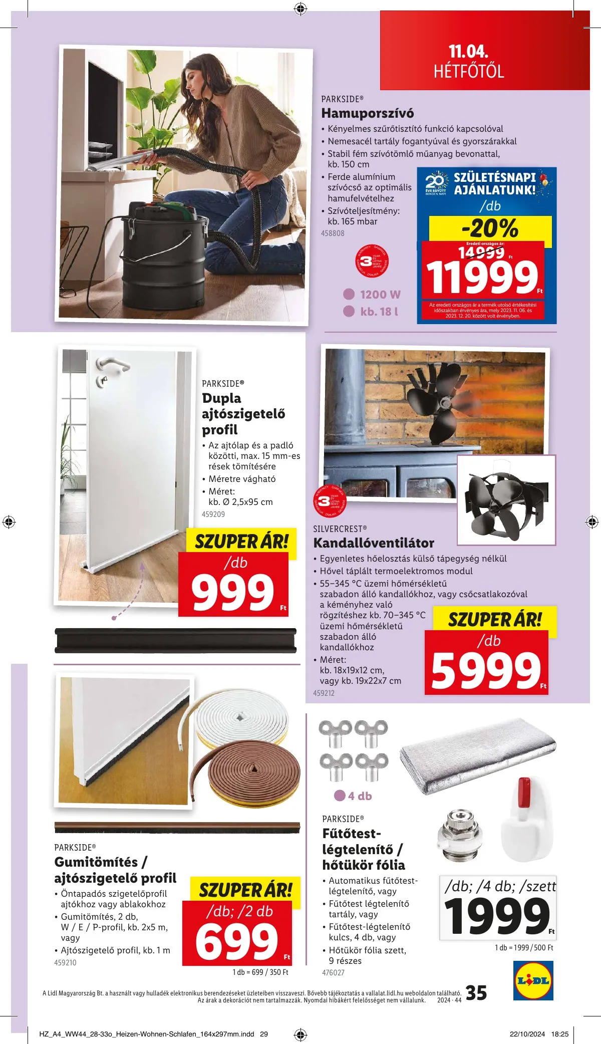 Lidl akciós újság 10.31–11.06 – 35. oldal