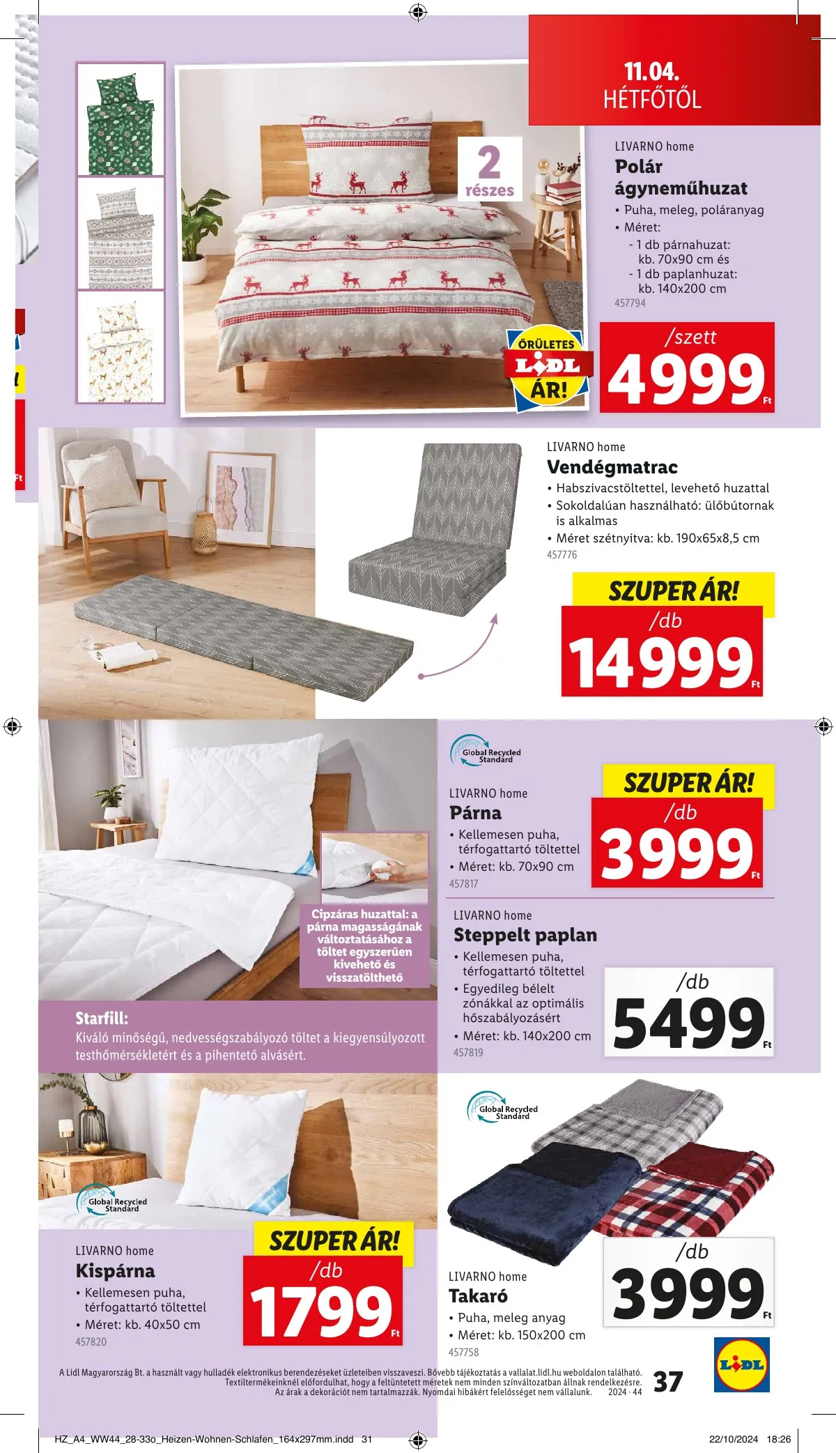 Lidl akciós újság 10.31–11.06 – 37. oldal