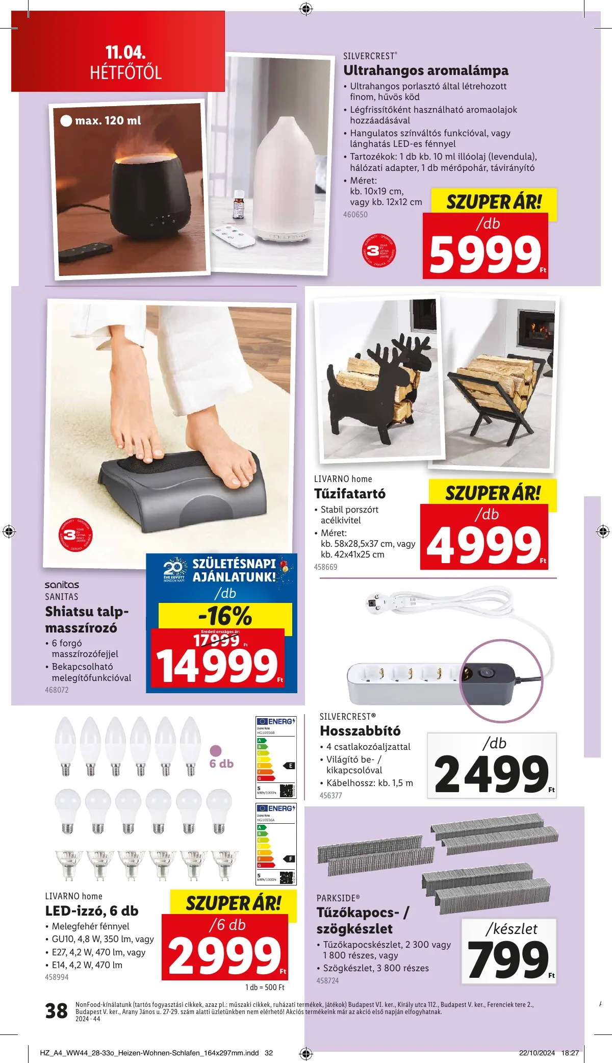 Lidl akciós újság 10.31–11.06 – 38. oldal