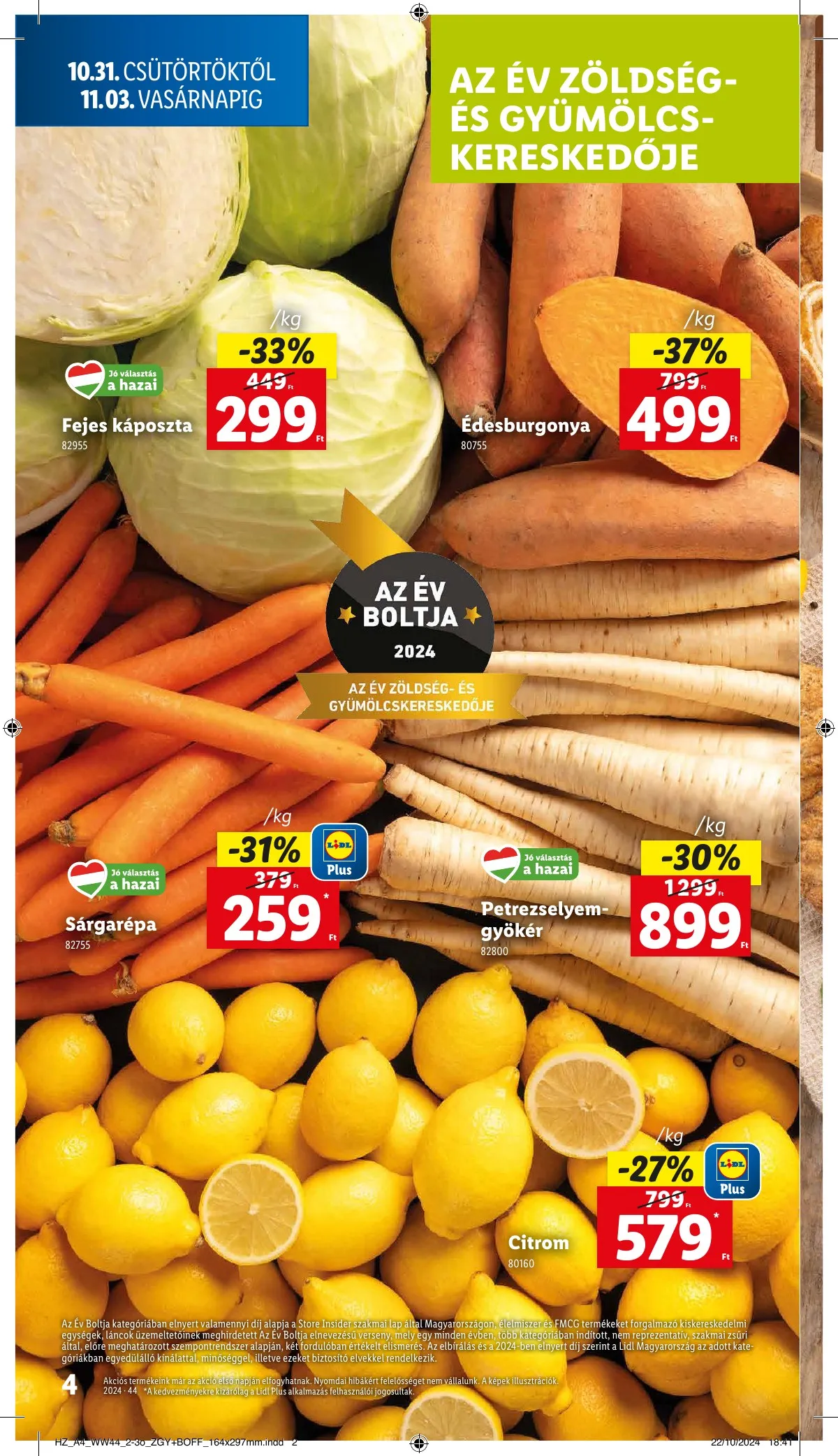 Lidl akciós újság 10.31–11.06 – 4. oldal