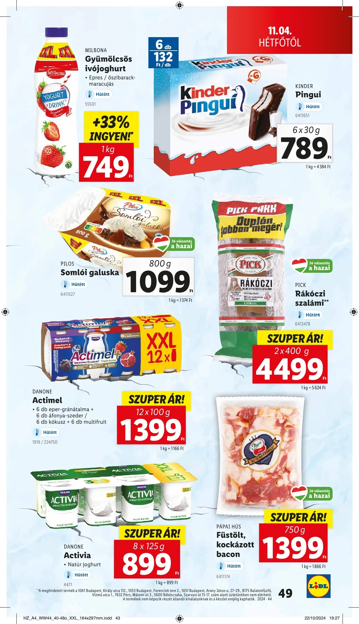 Lidl akciós újság 10.31–11.06 – 49. oldal