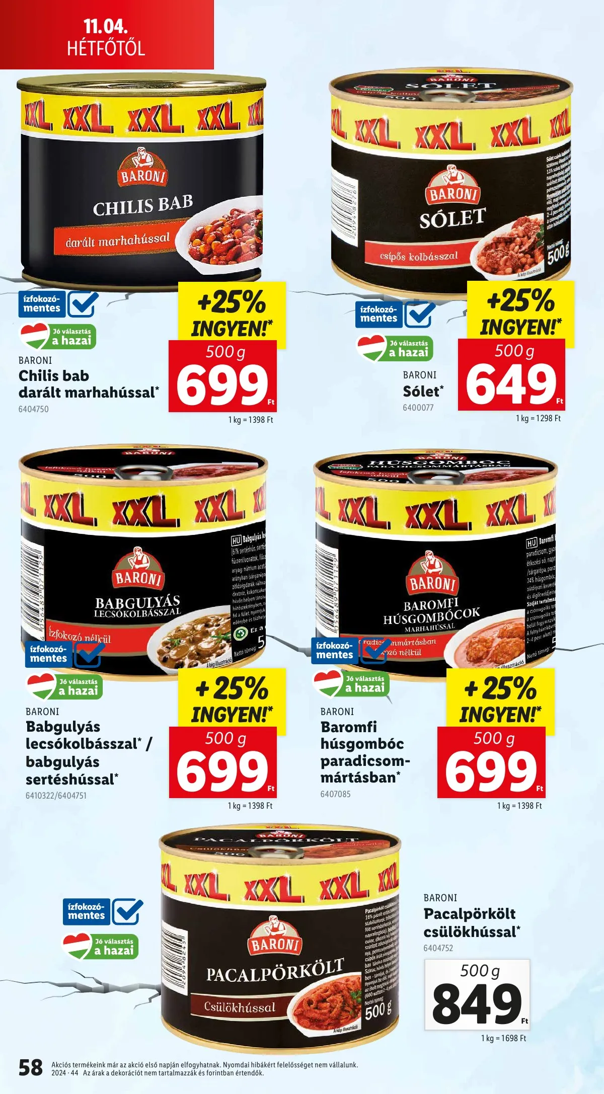 Lidl akciós újság 10.31–11.06 – 58. oldal