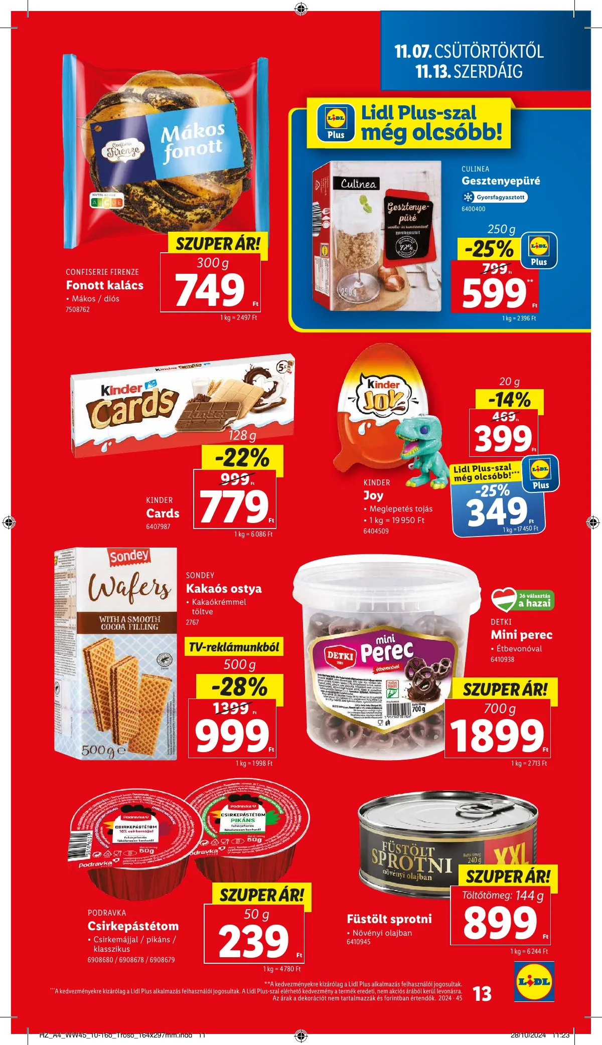 Lidl akciós újság 11.07–11.13 – 13. oldal