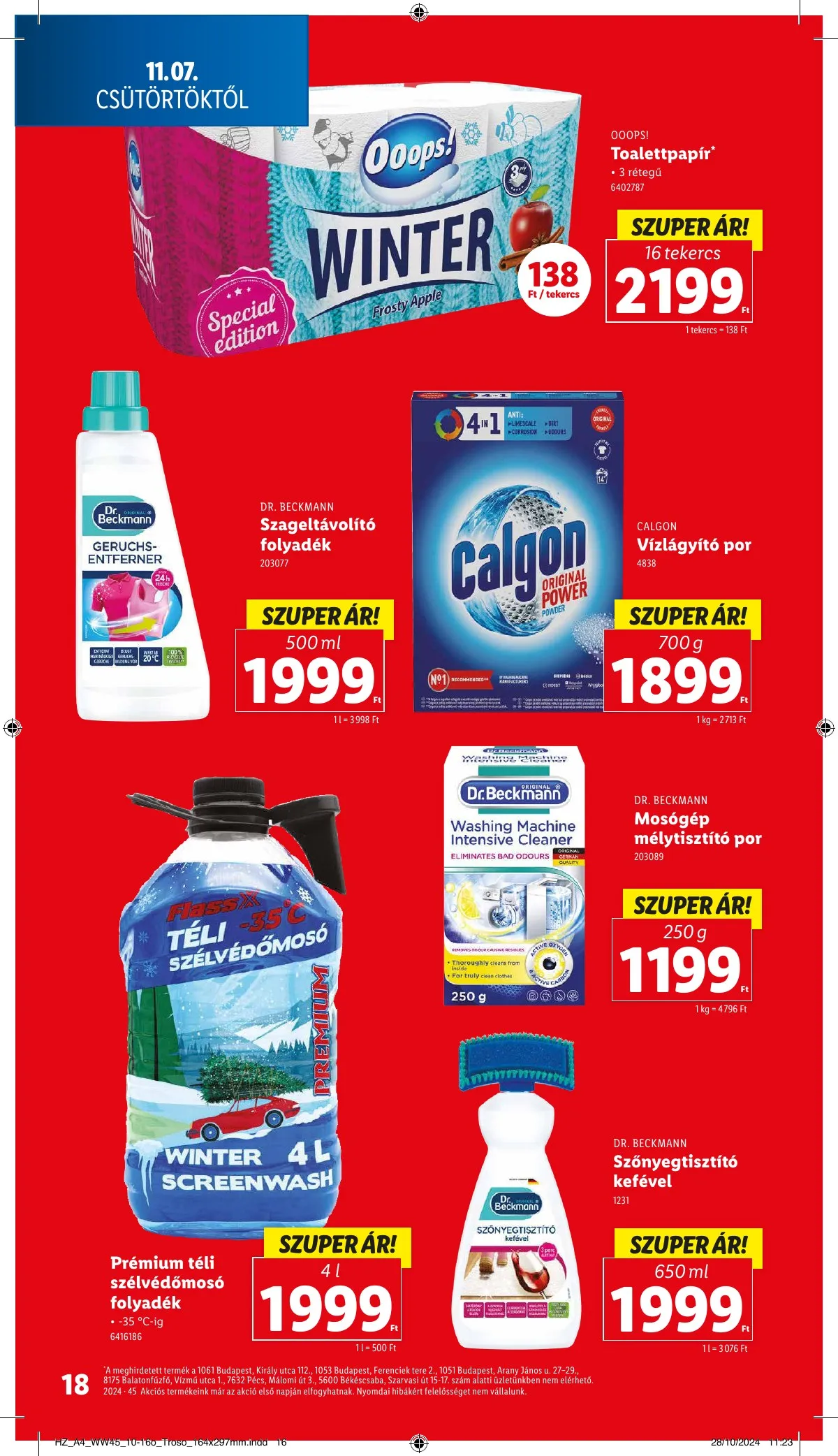 Lidl akciós újság 11.07–11.13 – 18. oldal