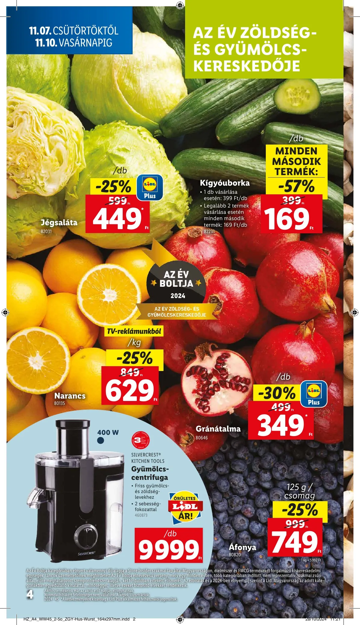 Lidl akciós újság 11.07–11.13 – 4. oldal