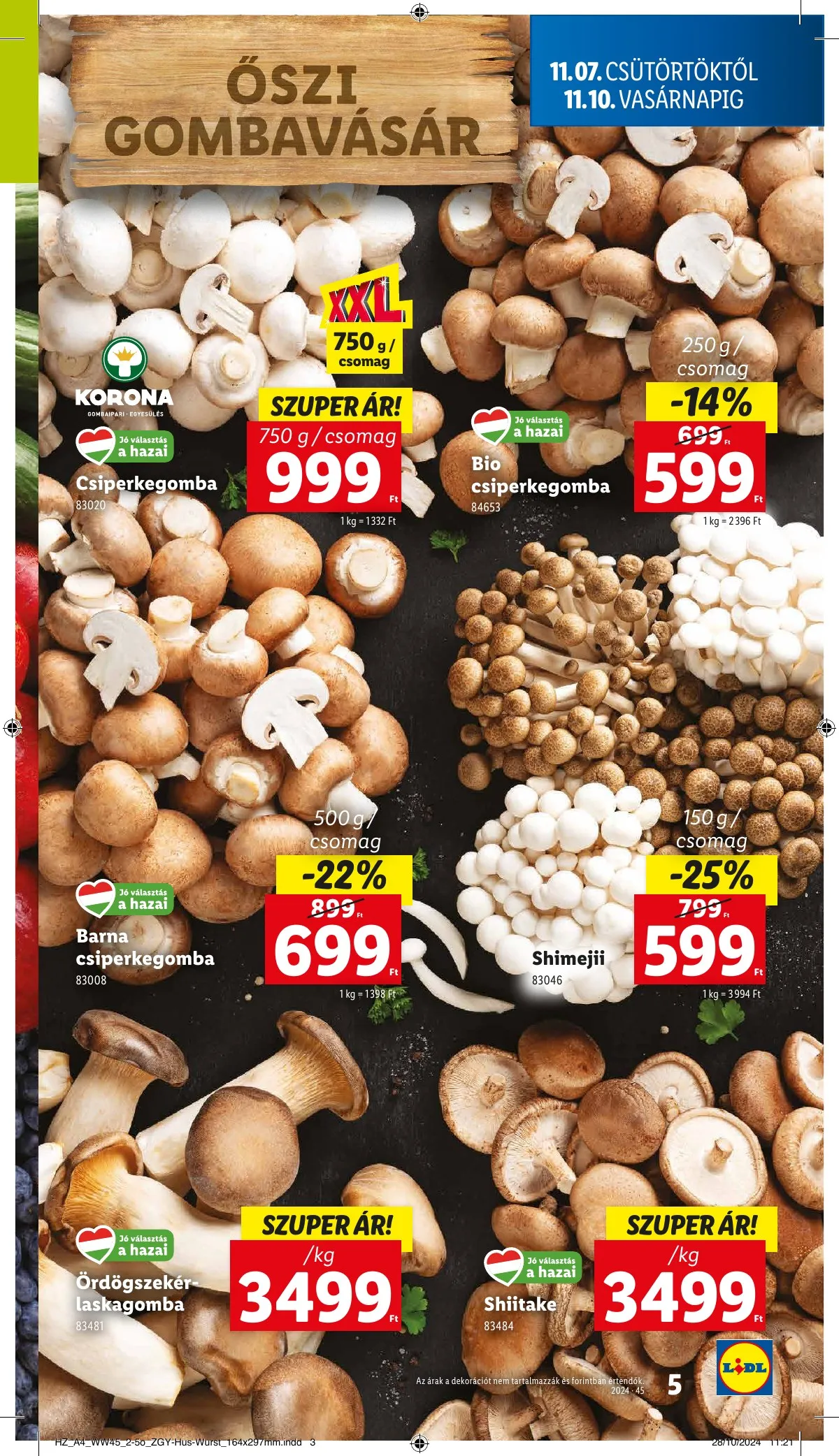 Lidl akciós újság 11.07–11.13 – 5. oldal