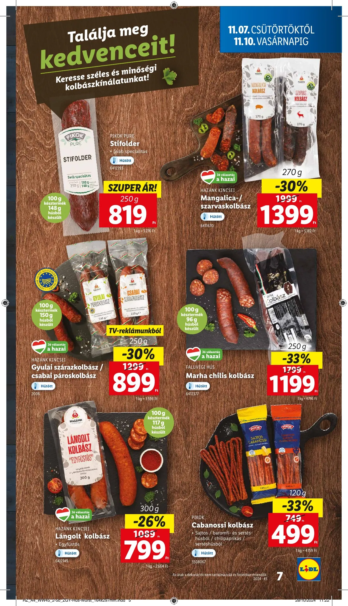 Lidl akciós újság 11.07–11.13 – 7. oldal
