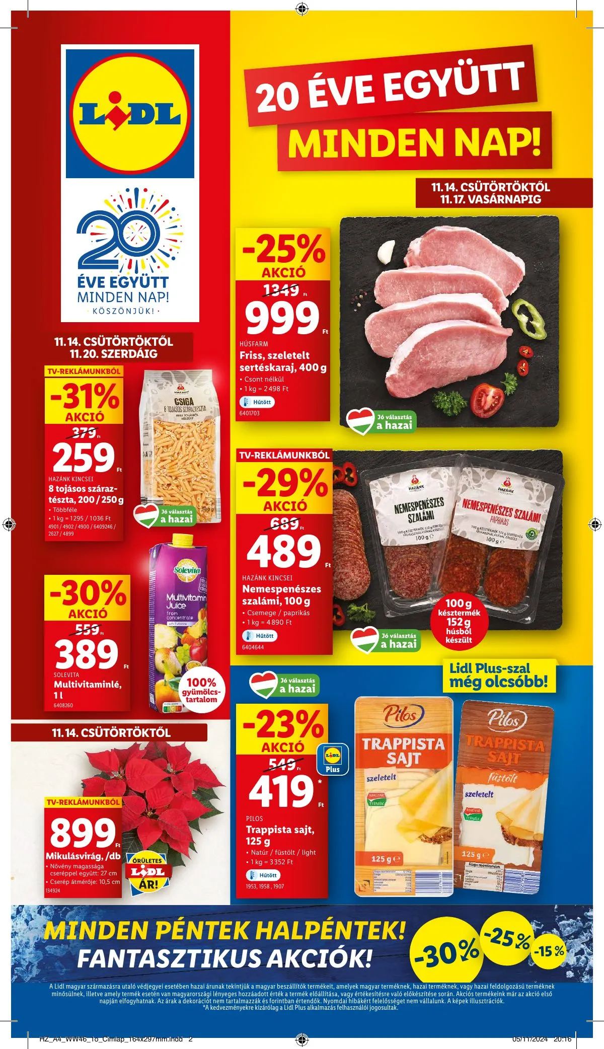 Lidl akciós újság 11.14–11.20