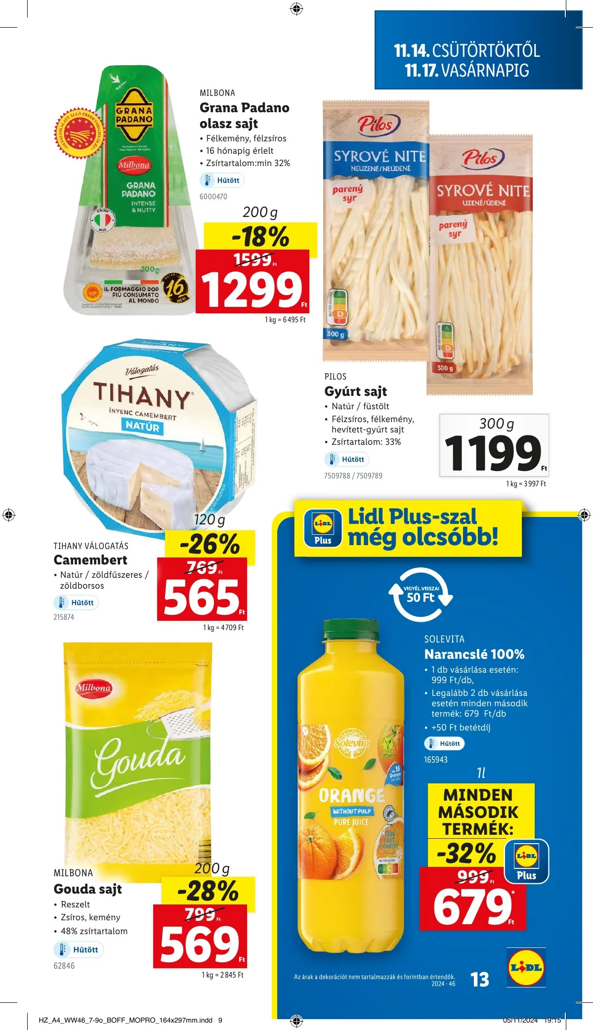 Lidl akciós újság 11.14–11.20 – 13. oldal