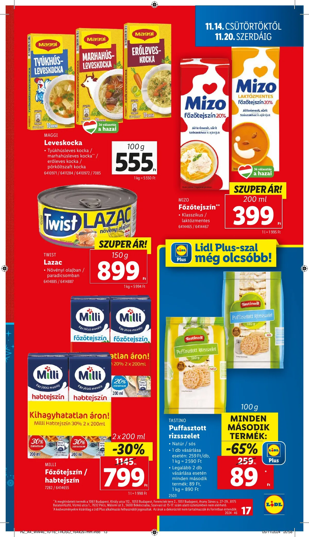 Lidl akciós újság 11.14–11.20 – 17. oldal