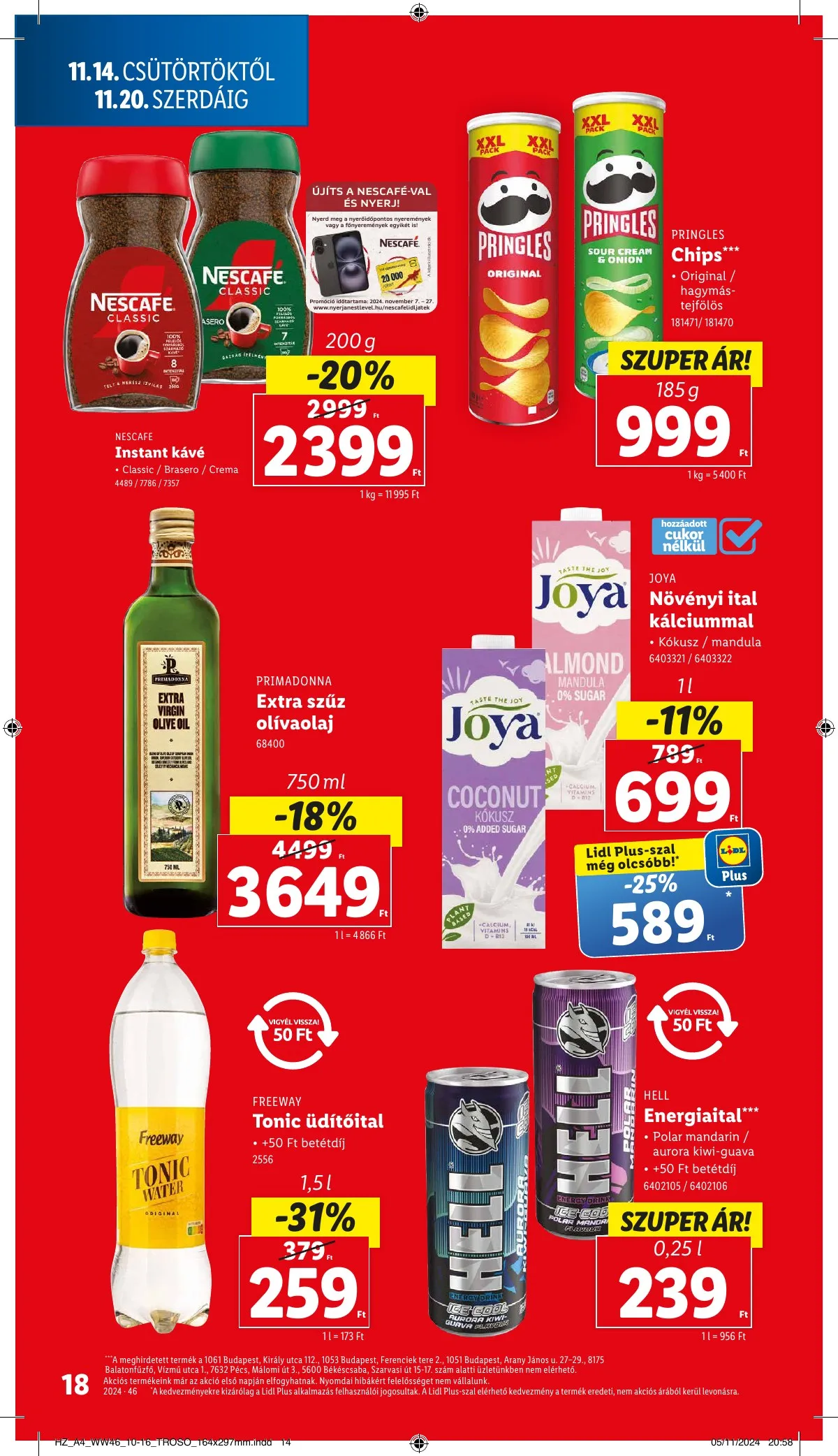 Lidl akciós újság 11.14–11.20 – 18. oldal