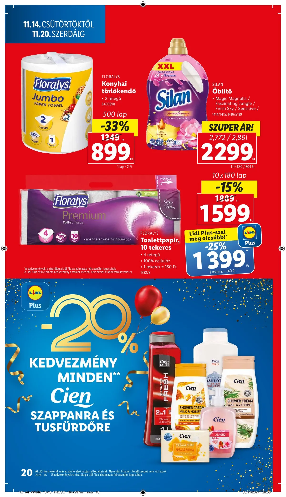 Lidl akciós újság 11.14–11.20 – 20. oldal