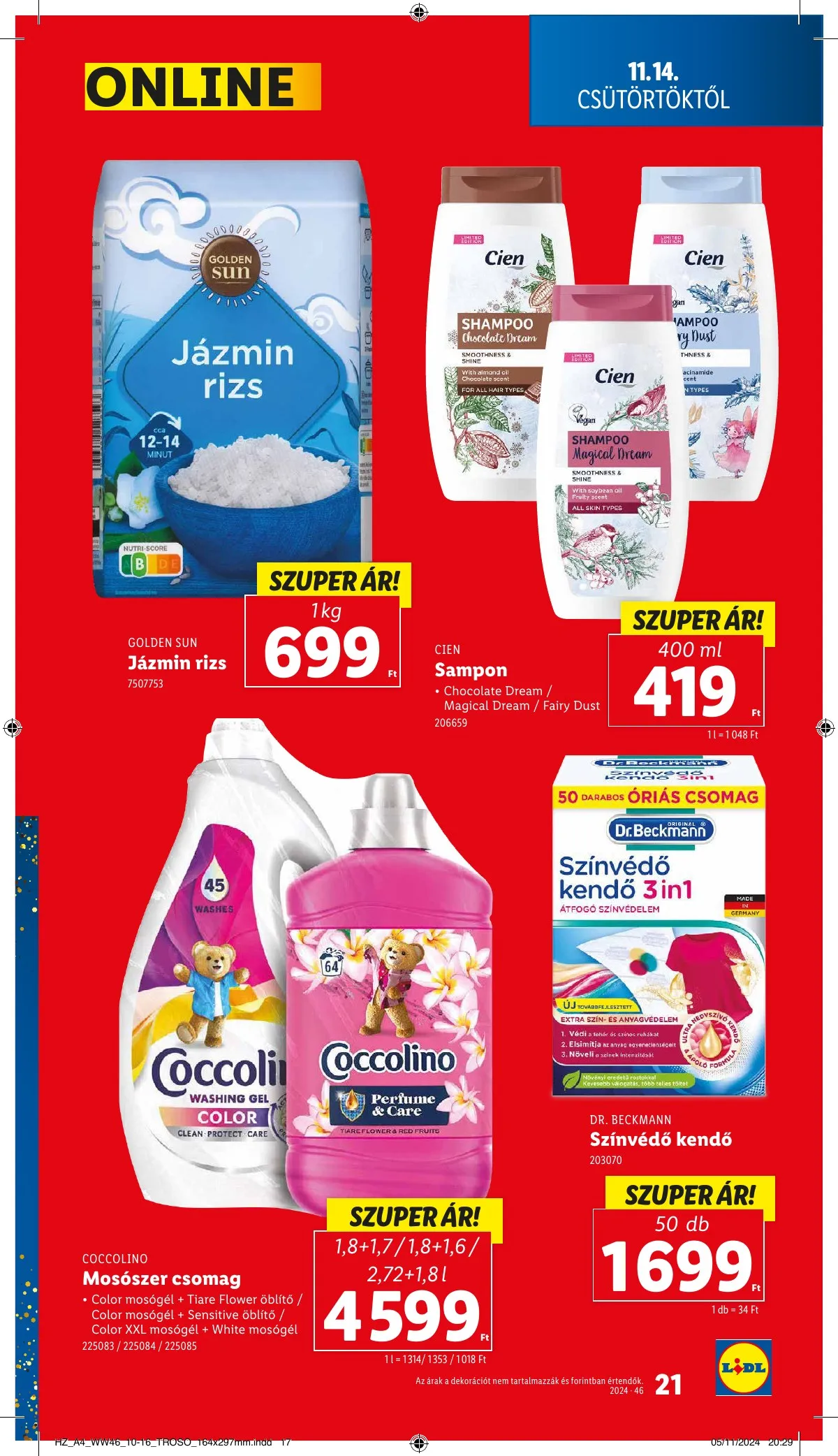 Lidl akciós újság 11.14–11.20 – 21. oldal