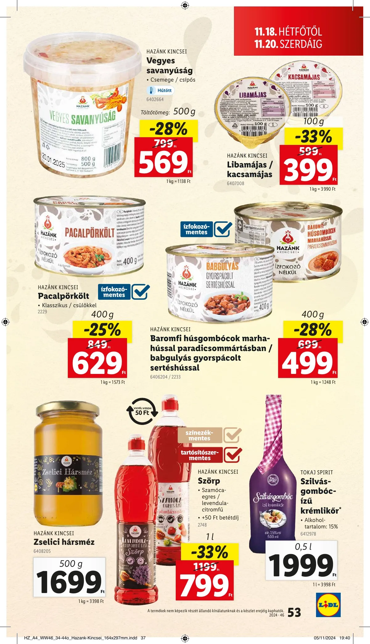 Lidl akciós újság 11.14–11.20 – 53. oldal