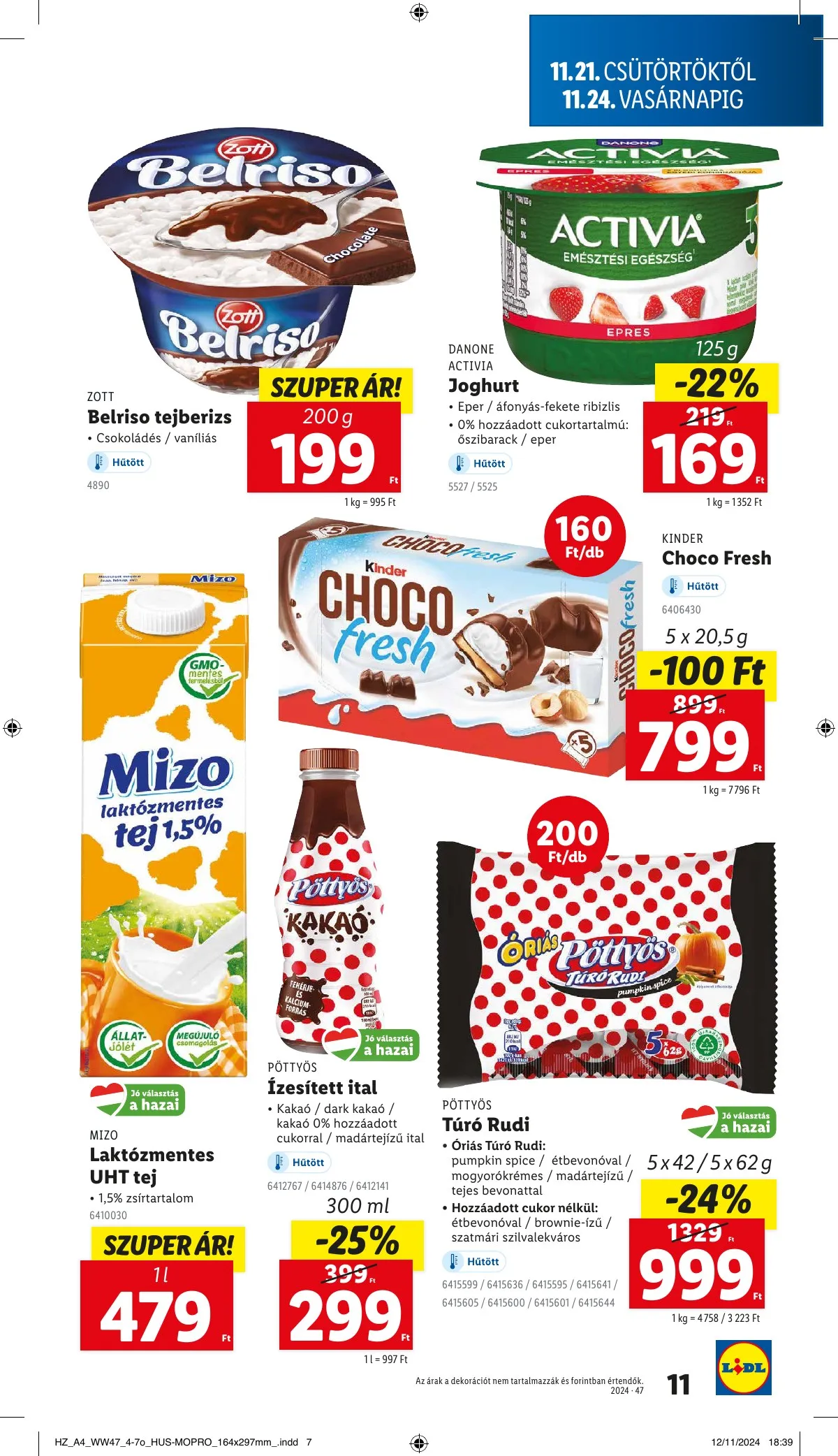 Lidl akciós újság 11.21–11.27 – 11. oldal