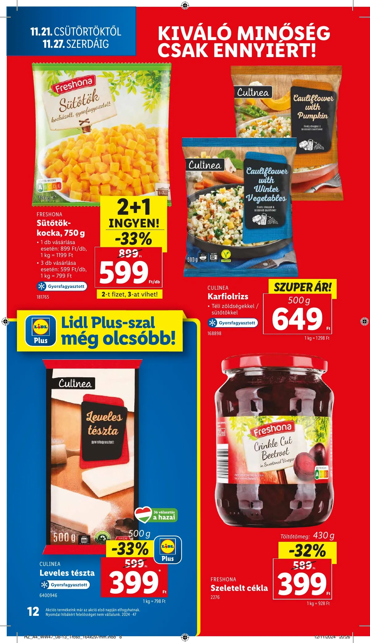 Lidl akciós újság 11.21–11.27 – 12. oldal