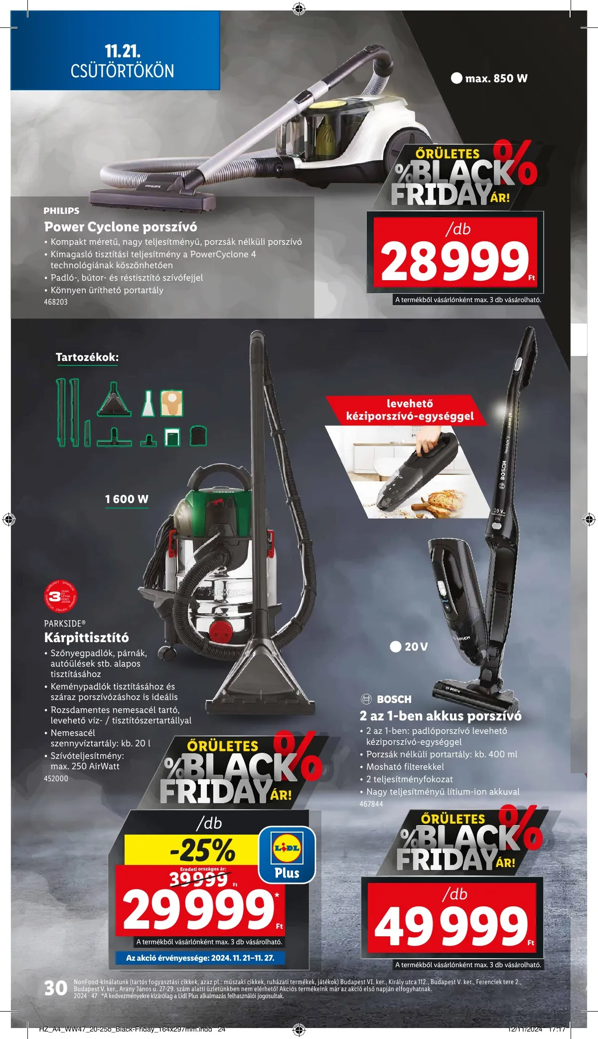 Lidl akciós újság 11.21–11.27 – 30. oldal